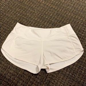 White lulu lemon shorts